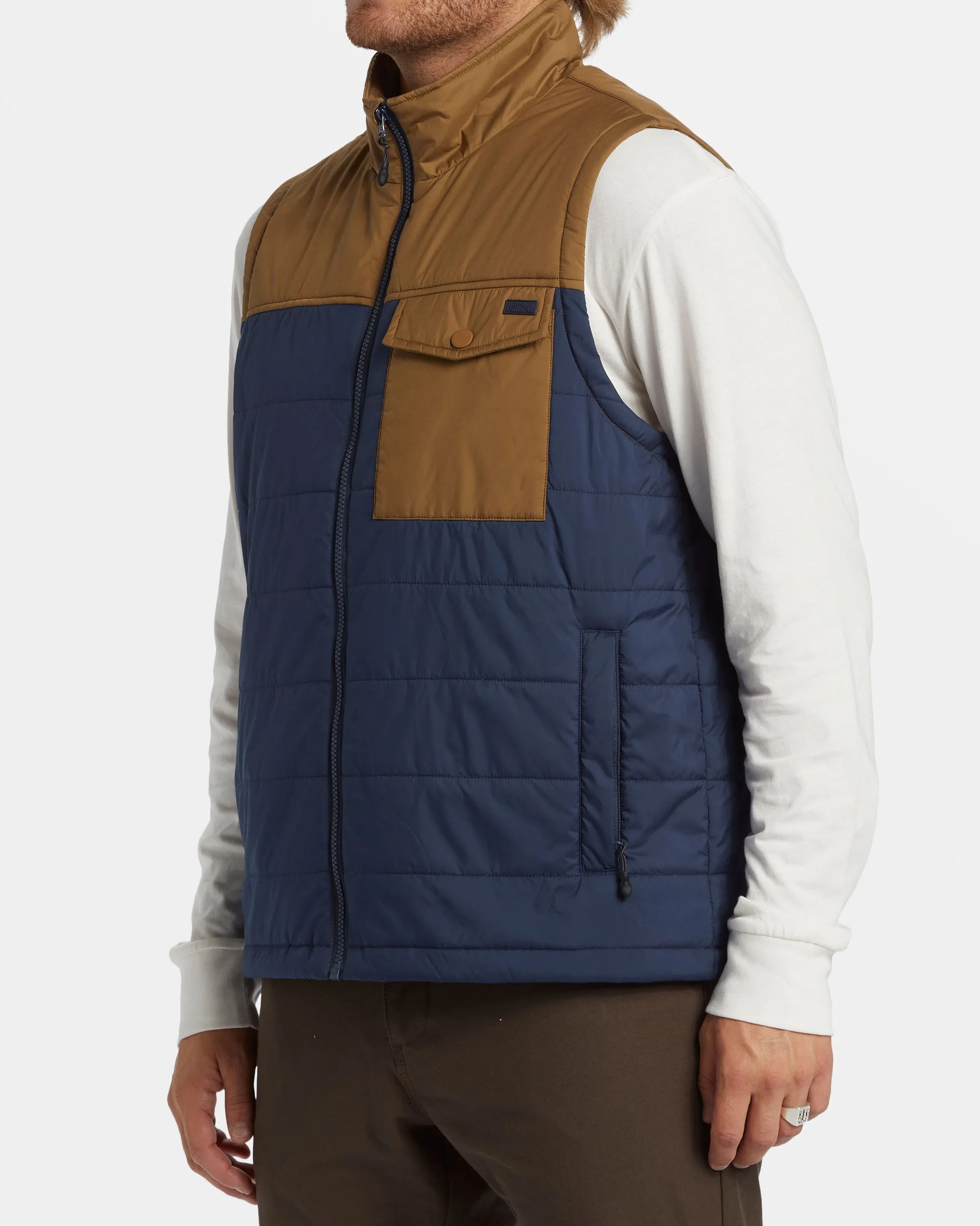 Prism Vest Quilted Vest - Dusty Navy