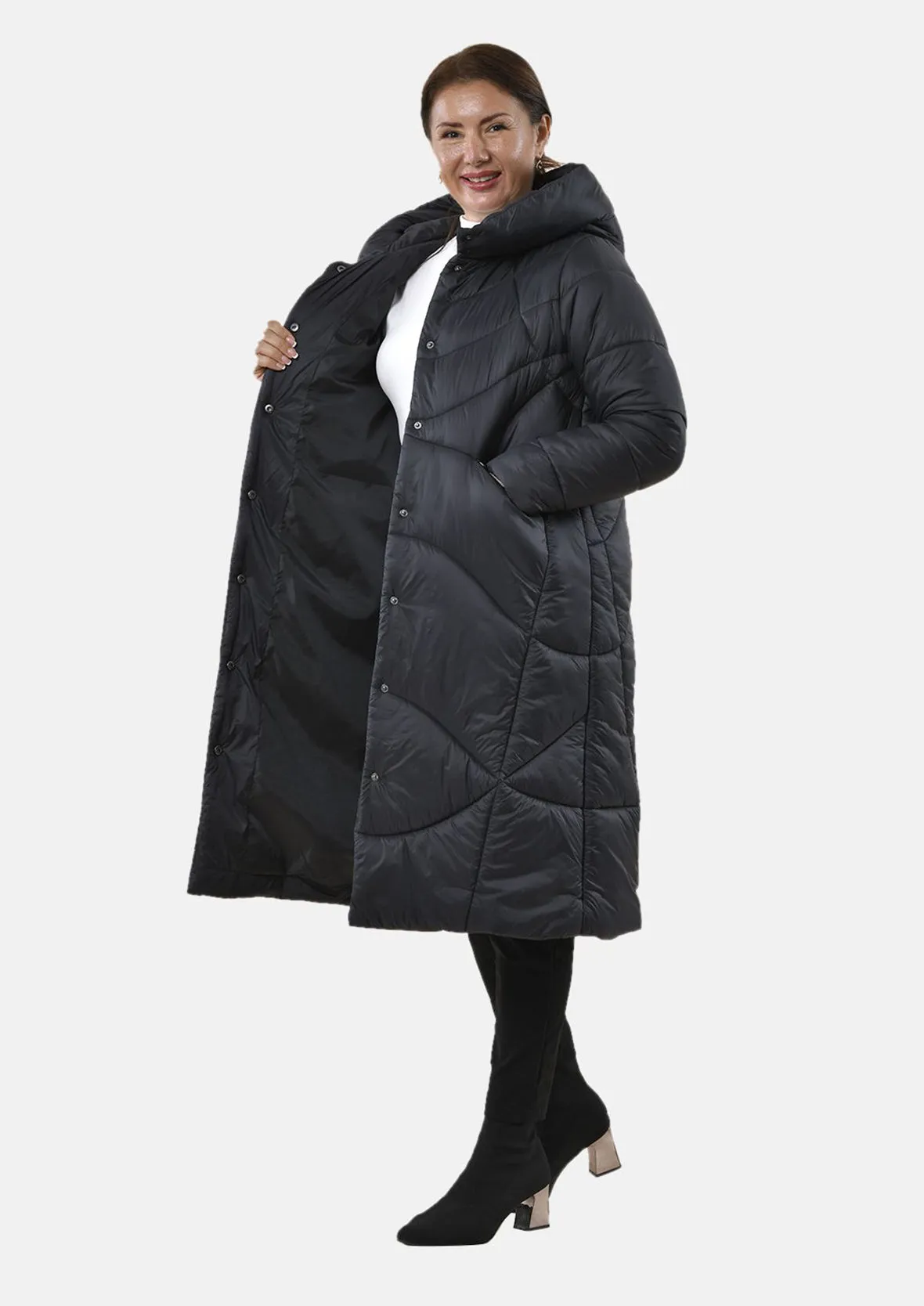 Quilted Longline Puffer Coat