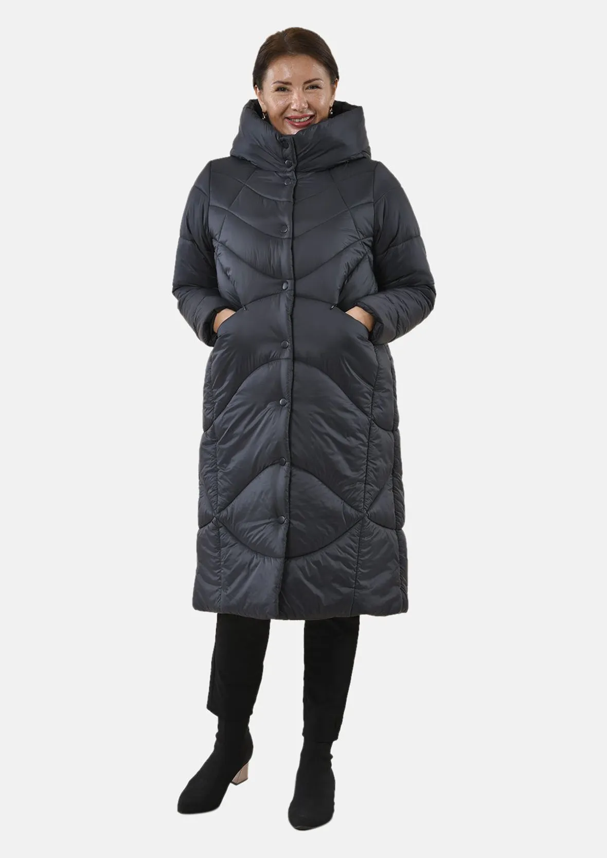 Quilted Longline Puffer Coat