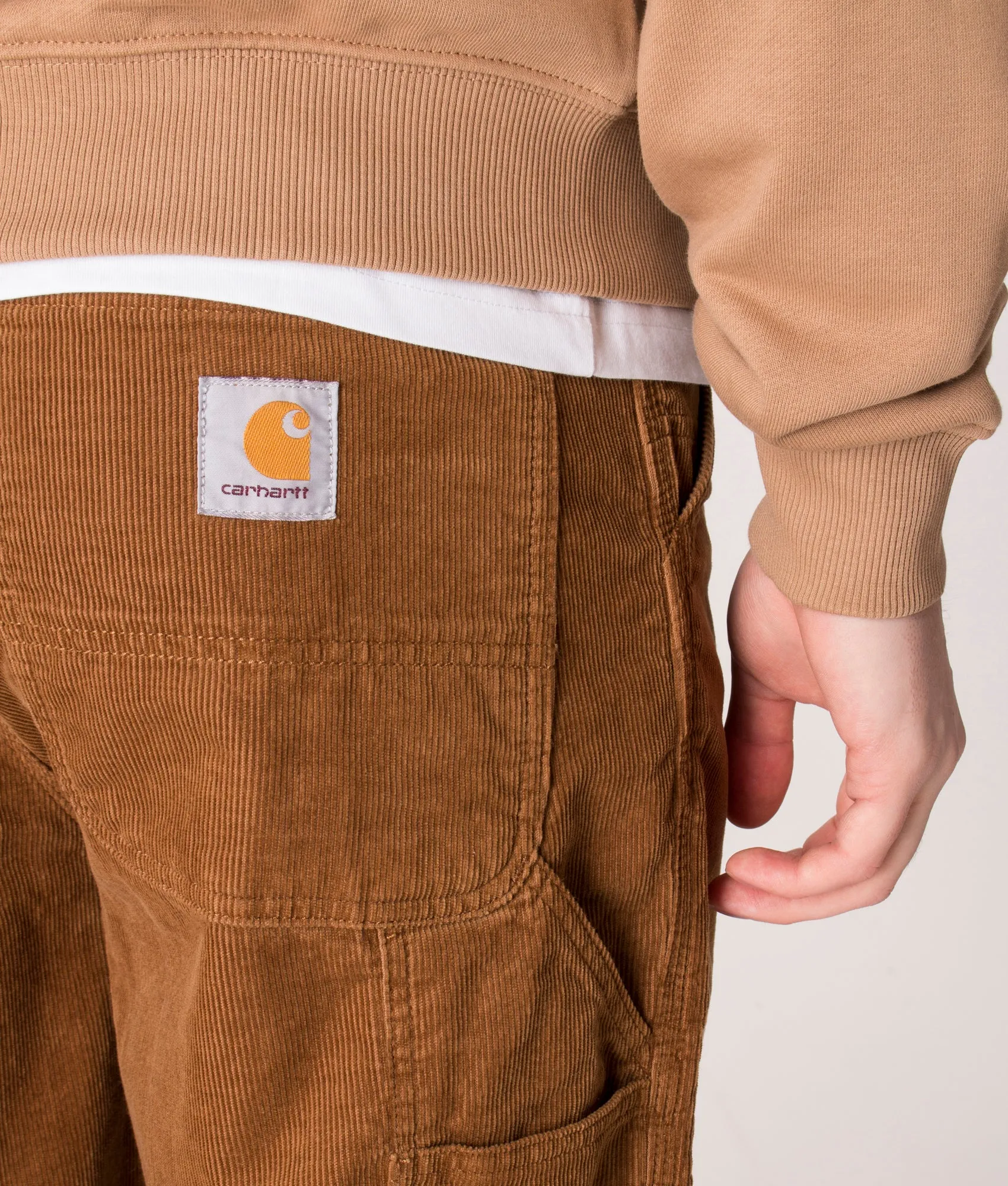 Relaxed Fit Corduroy Single Knee Pants