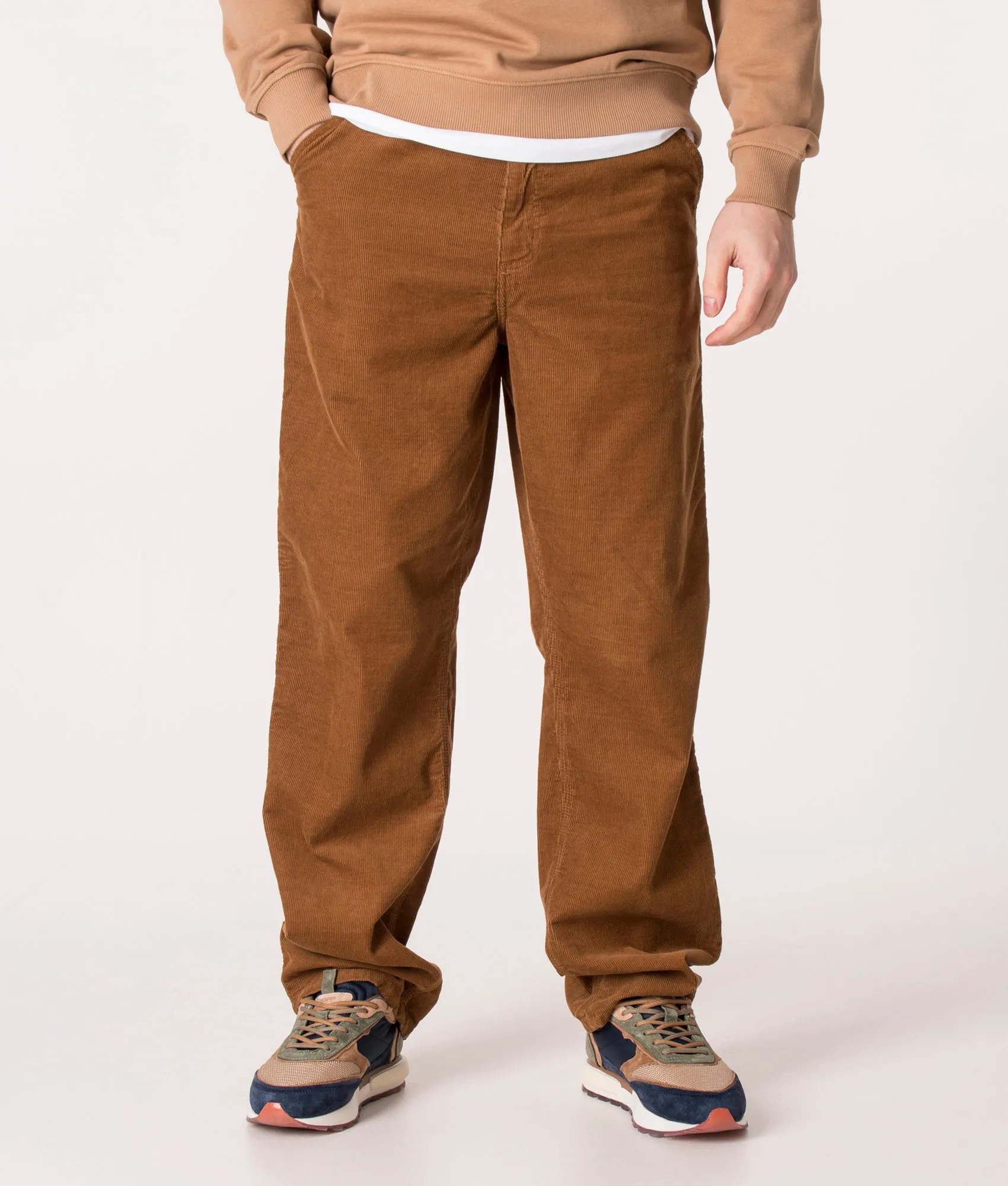 Relaxed Fit Corduroy Single Knee Pants