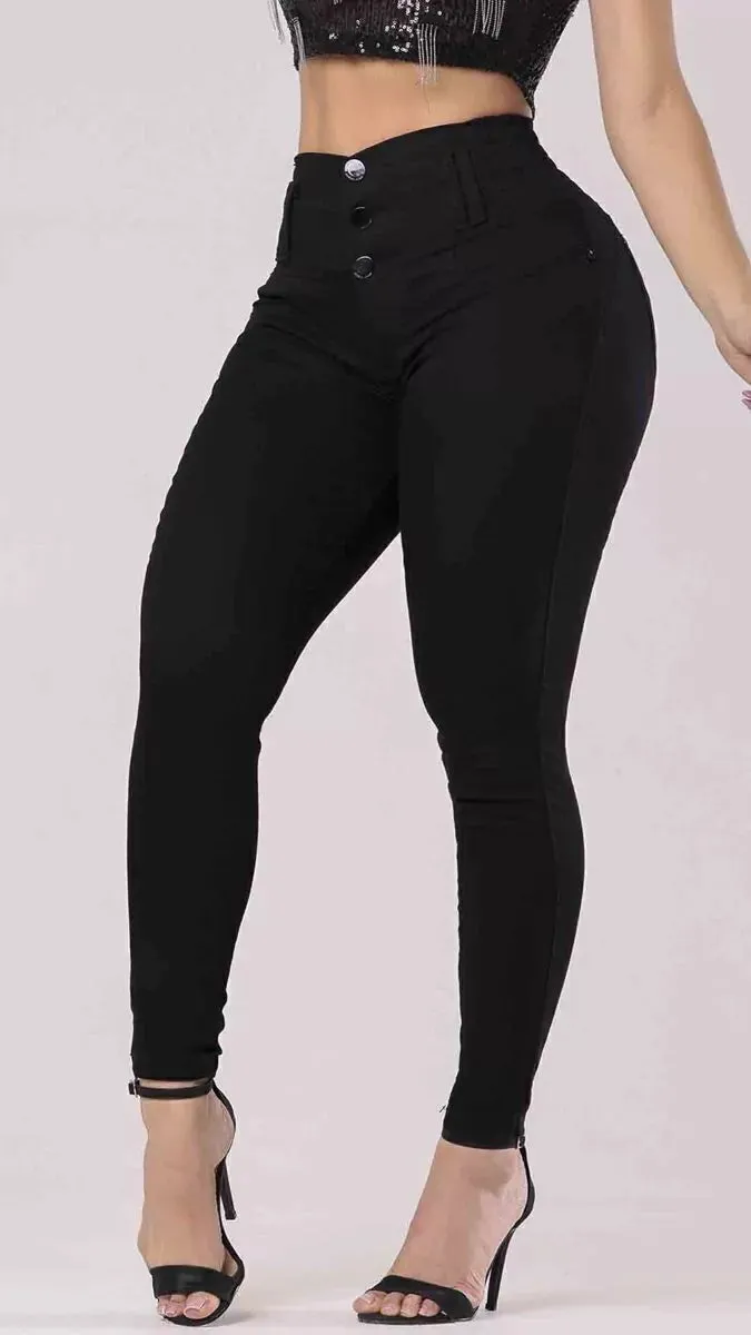 Rhero Women's High Waist Butt Lifting Compression Jeans Pants 56938