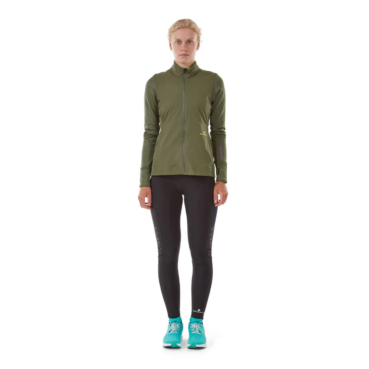 Ronhill Tech Hyperchill Jacket Womens | Khaki/citrus