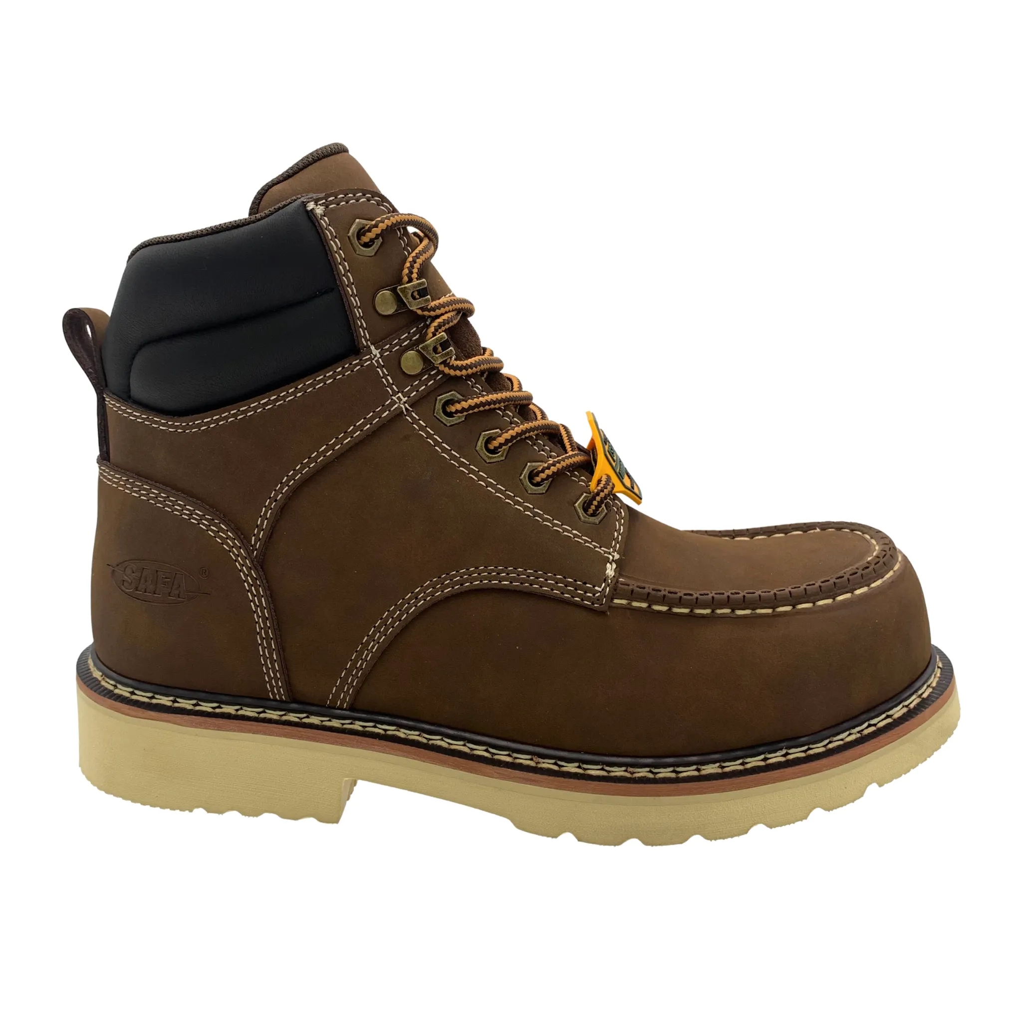 SAFA: Men's 6" Moc Toe- Whiskey Brown[Composite Toe] 9193