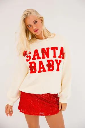 SANTA BABY CREAM PULLOVER