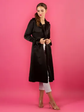 Satin Trench Coat