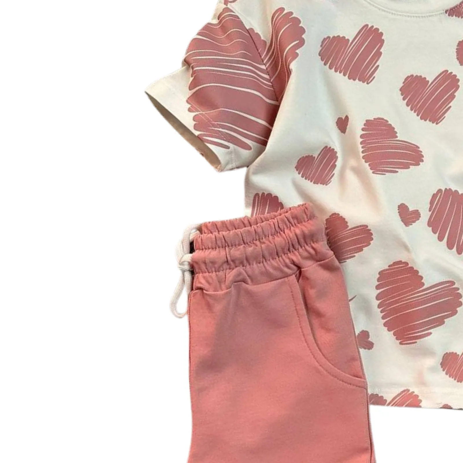 Scribble Hearts Girls Joggers Set