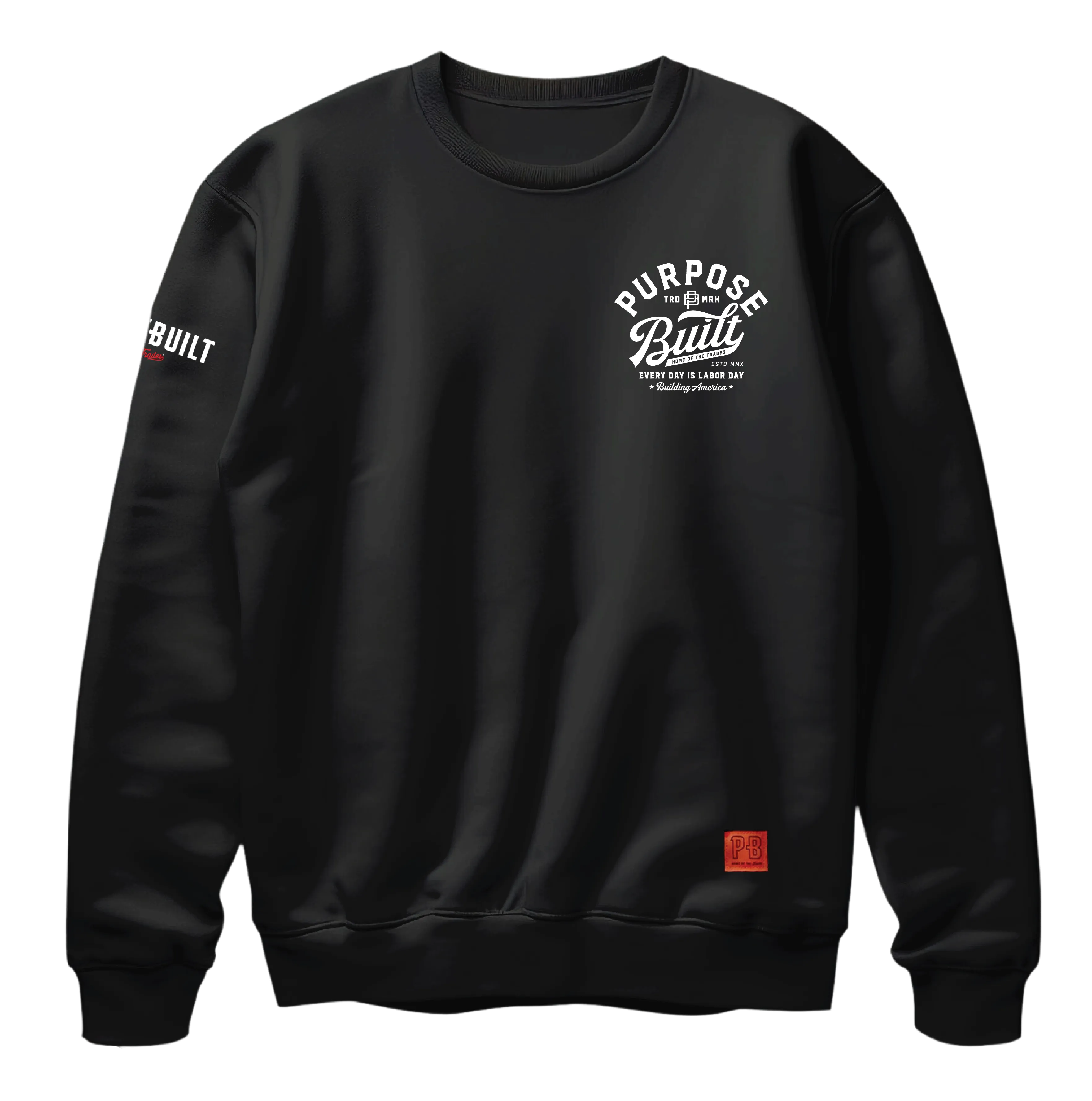 Script Crewneck, Black