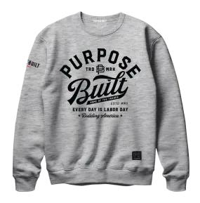 Script Crewneck, Grey