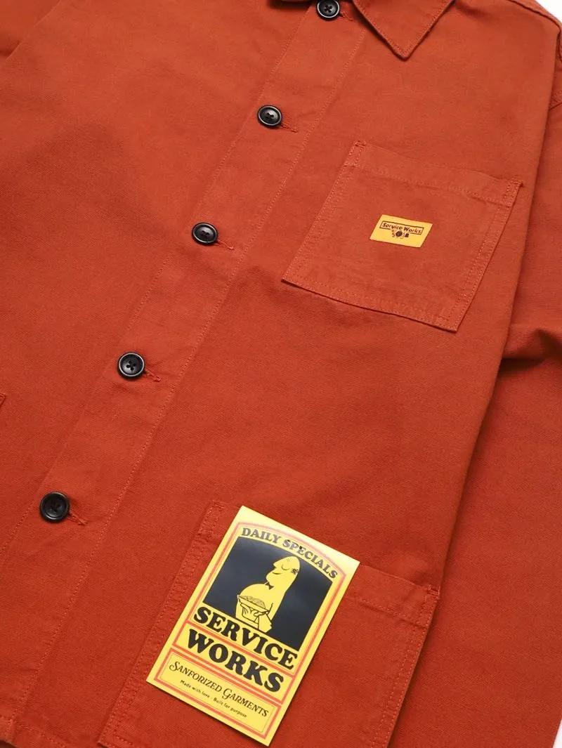 Service Works Terracotta Canvas Coverall Jacket