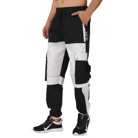 SLAY. Men's Colorblock Black & White Utility Cargo Pants