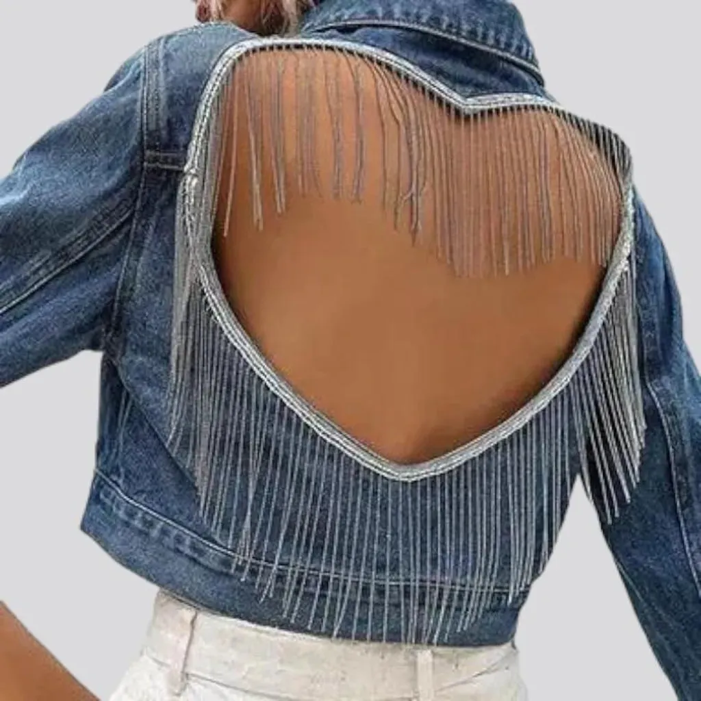 Slim women's jean jacket