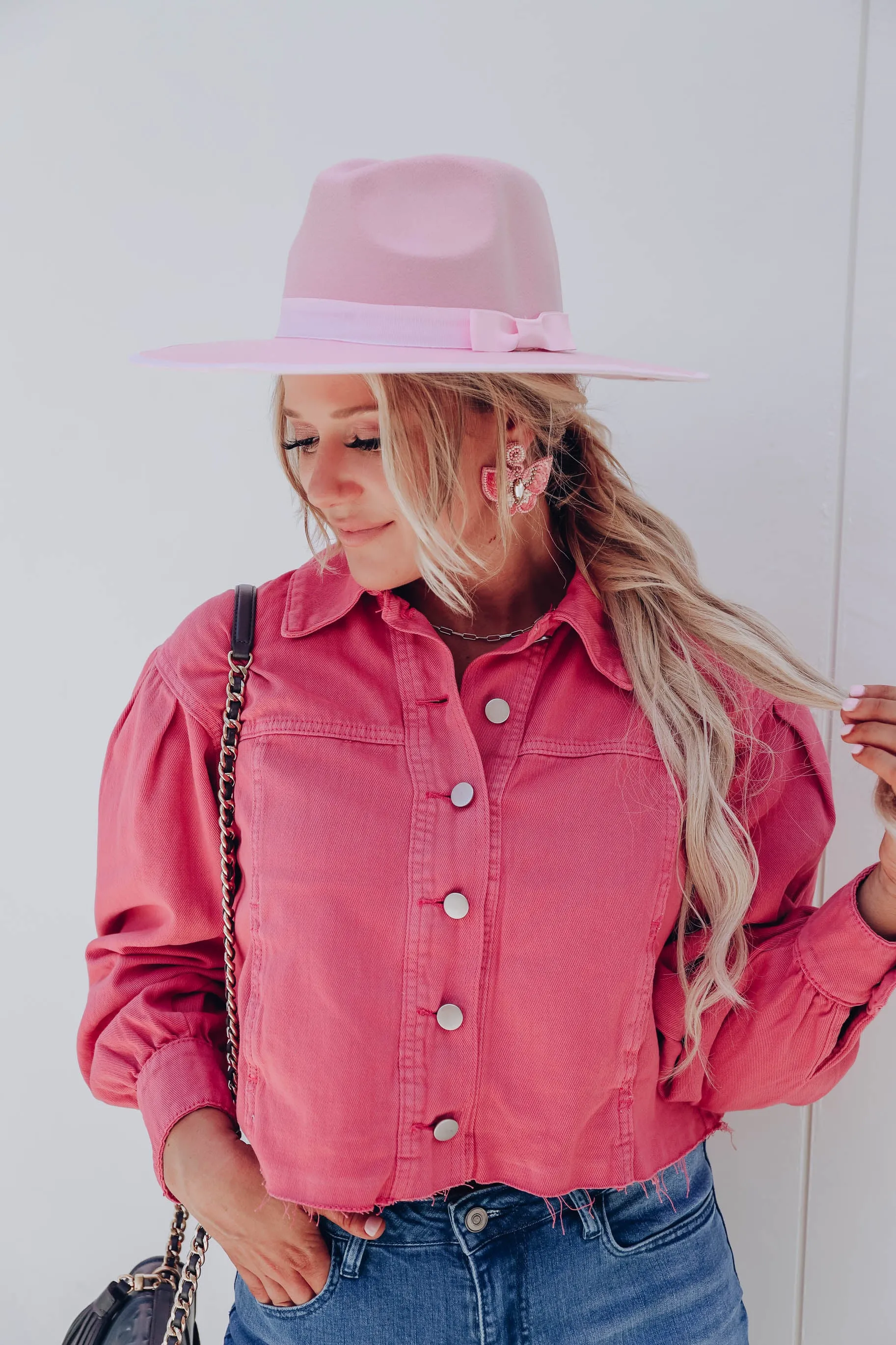 So Fetch Pink Denim Jacket