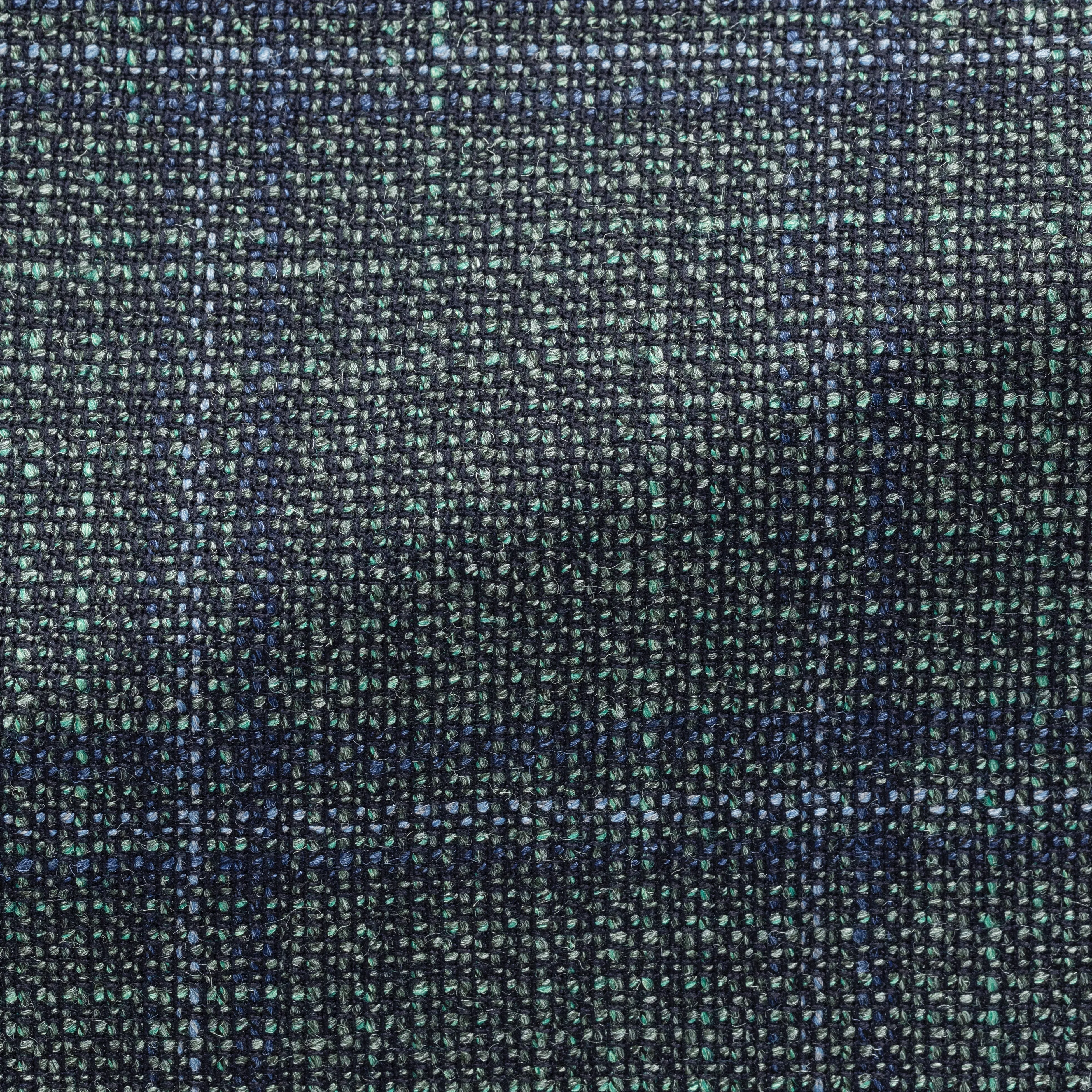 Sport Coat - Loro Piana Sage Green Wool-Silk Basketweave with Blue Check 9073