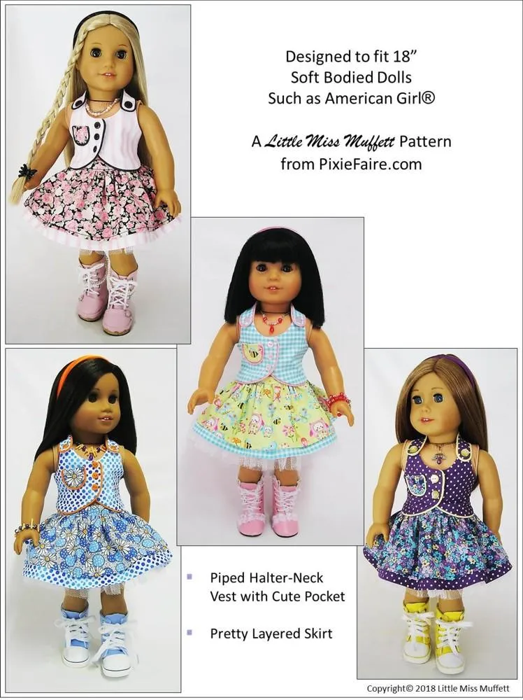 Spring Fever 18" Doll Clothes Pattern