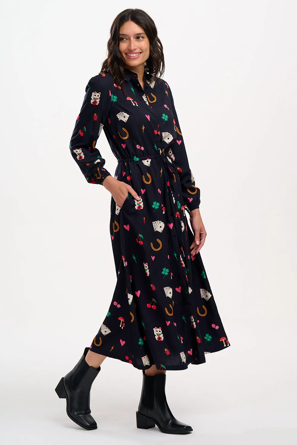 Sugarhill Brighton - Dottie Lucky Charms Maxi Shirt Dress