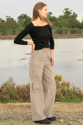 Sun Sea & Roses – Farretti Corduroy Cargo Pants Grey