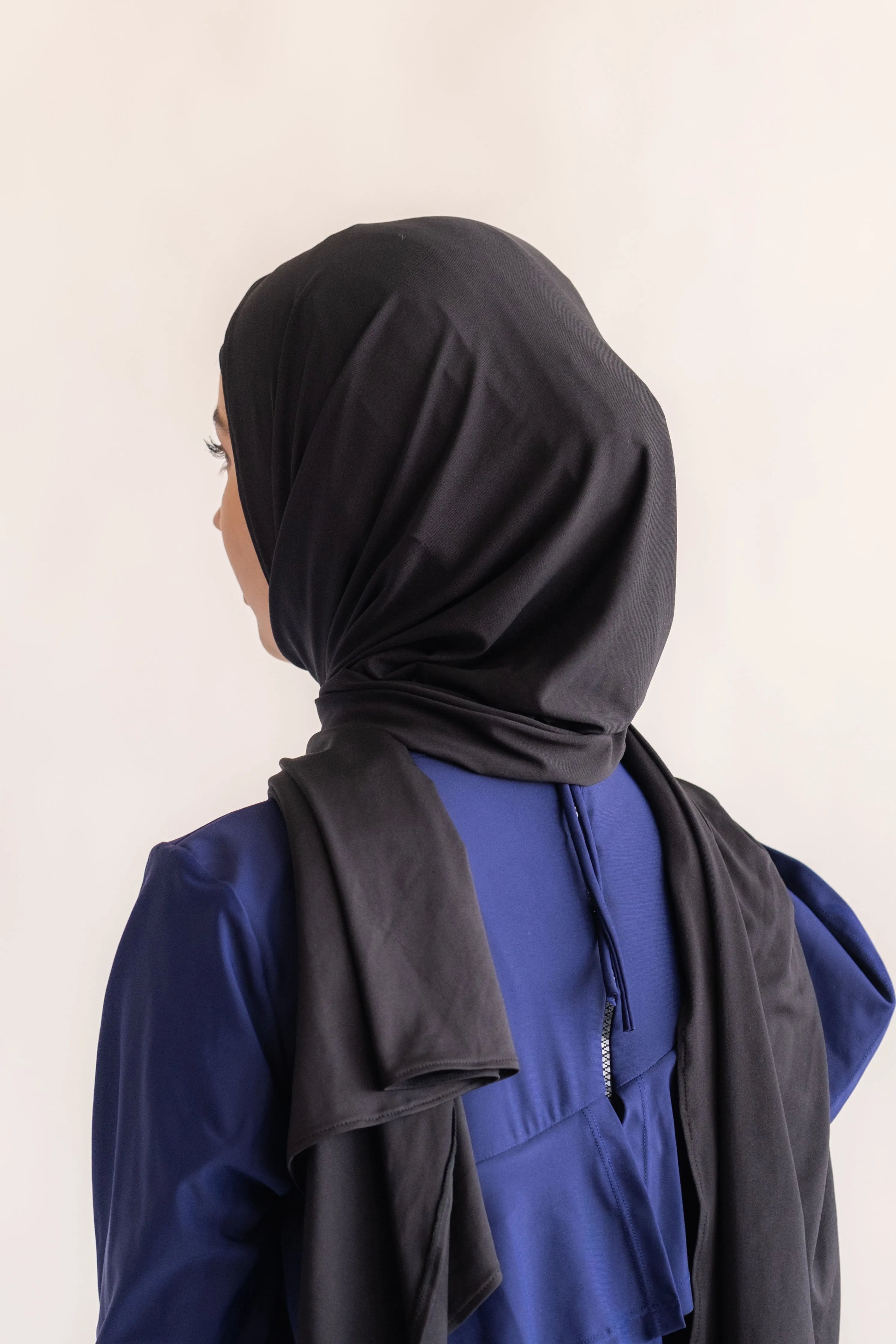 Swim Shawl Hijab - Black