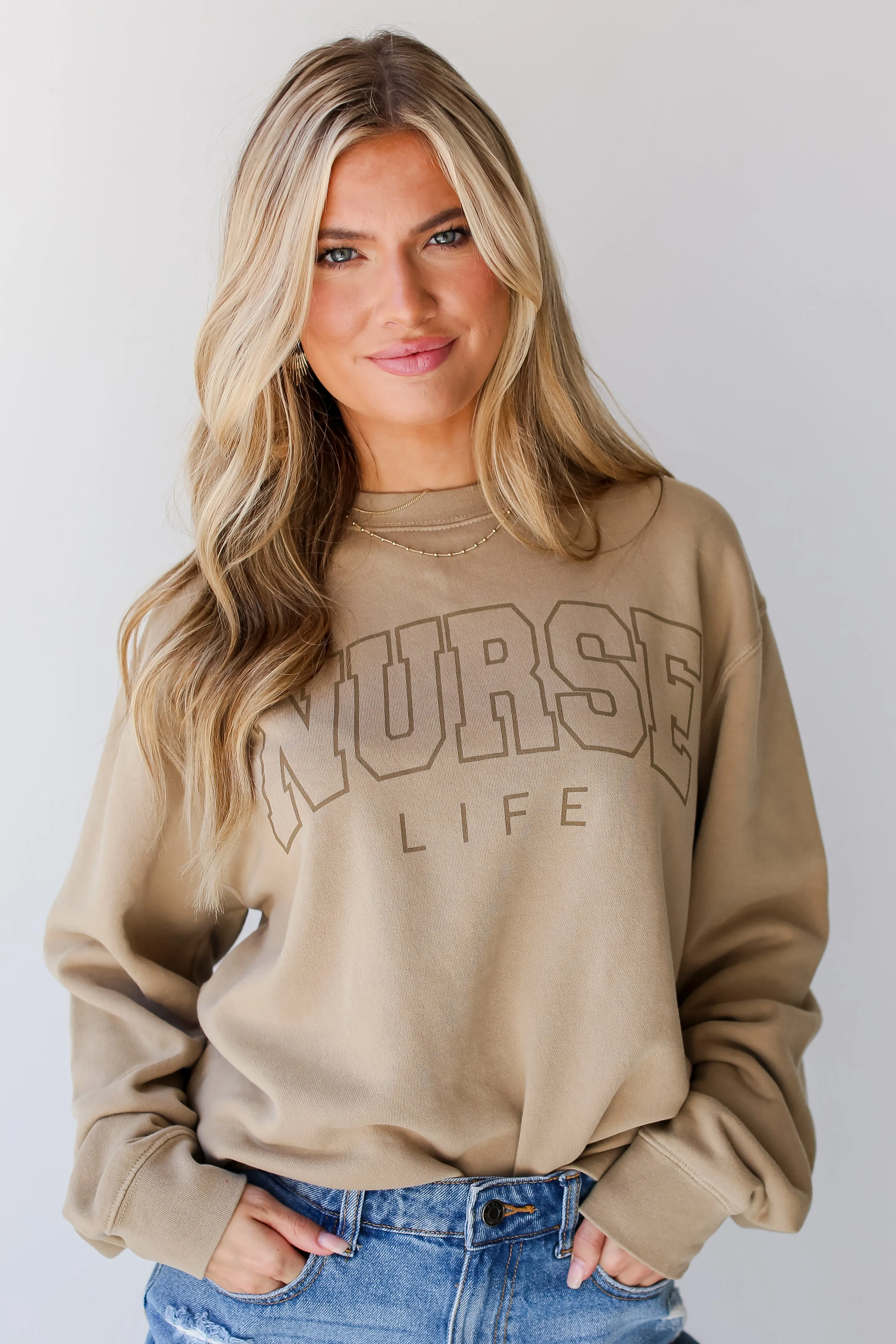 Tan Nurse Life Sweatshirt