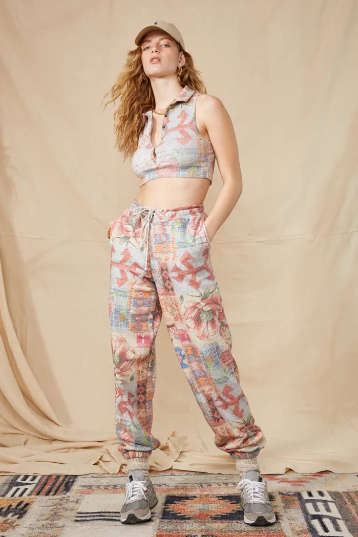 Tapestry Print Joggers