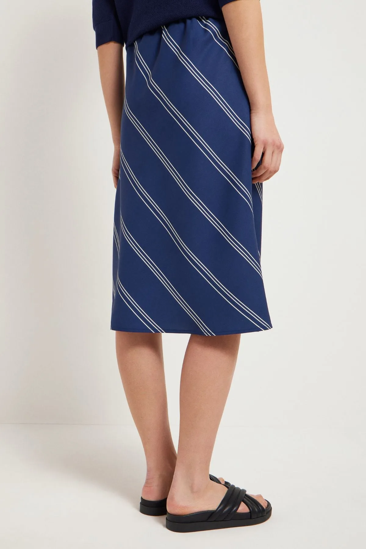 Tencel Midi Night Blue Skirt Lanius