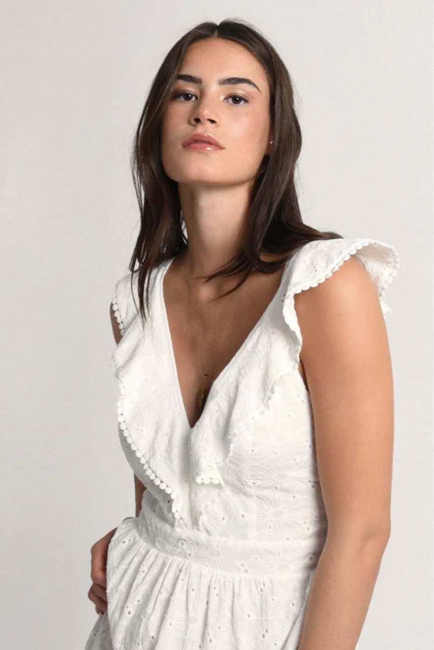 The Eyelet Cross Back Dress