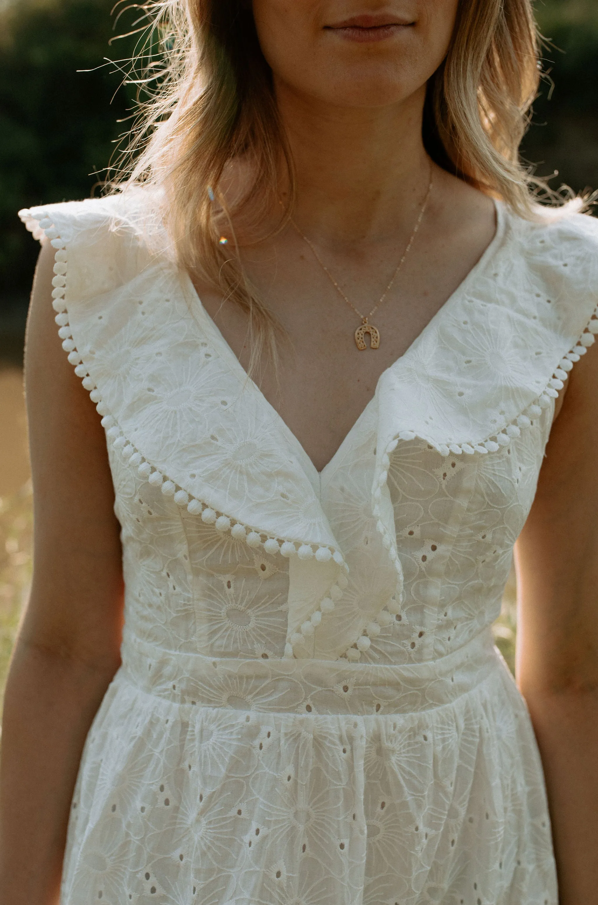 The Eyelet Cross Back Dress