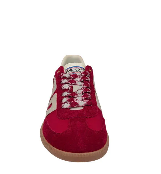 The Retro Soccer Lace Sneaker in Red