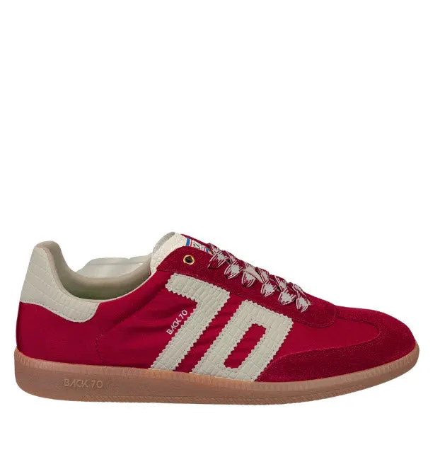 The Retro Soccer Lace Sneaker in Red