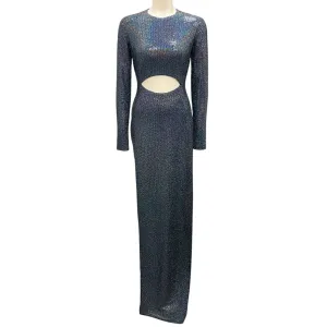 The Sei Metallic Hologram Long Sleeved Gown / Formal Dress