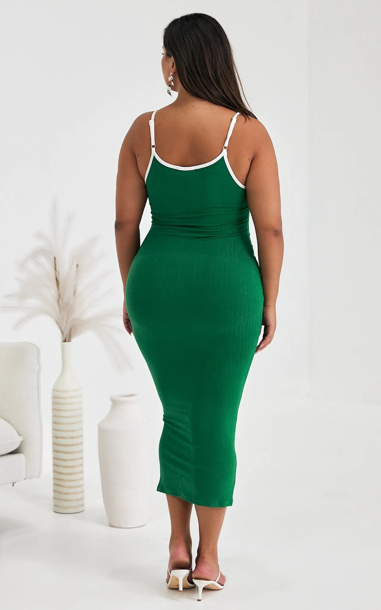 Tisdale Knit Midi Dress - Forest Green