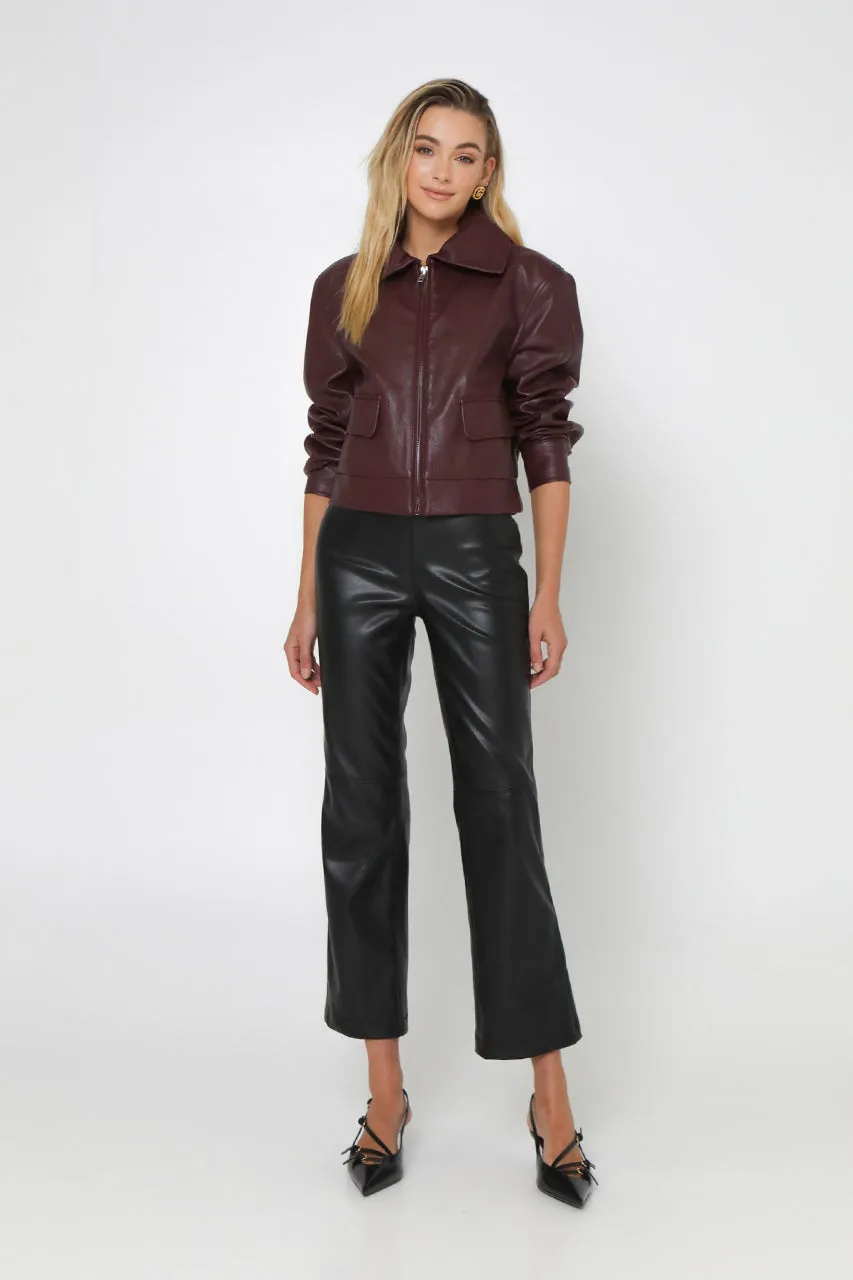 Tony Cropped Jacket | Plum