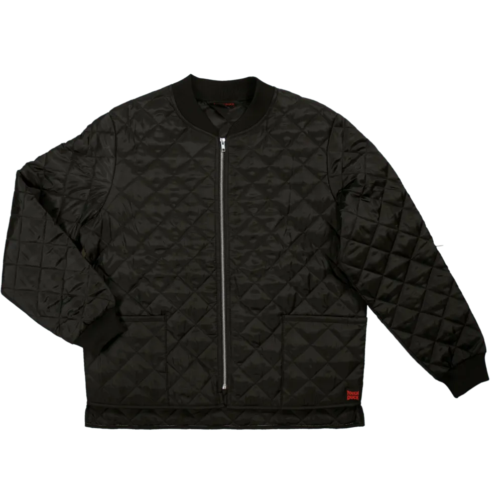 Tough Duck WJ25 Diamond Quilted Lightweight Freezer Jacket, Polyester Insulation, Black. Each