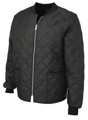 Tough Duck WJ25 Diamond Quilted Lightweight Freezer Jacket, Polyester Insulation, Black. Each