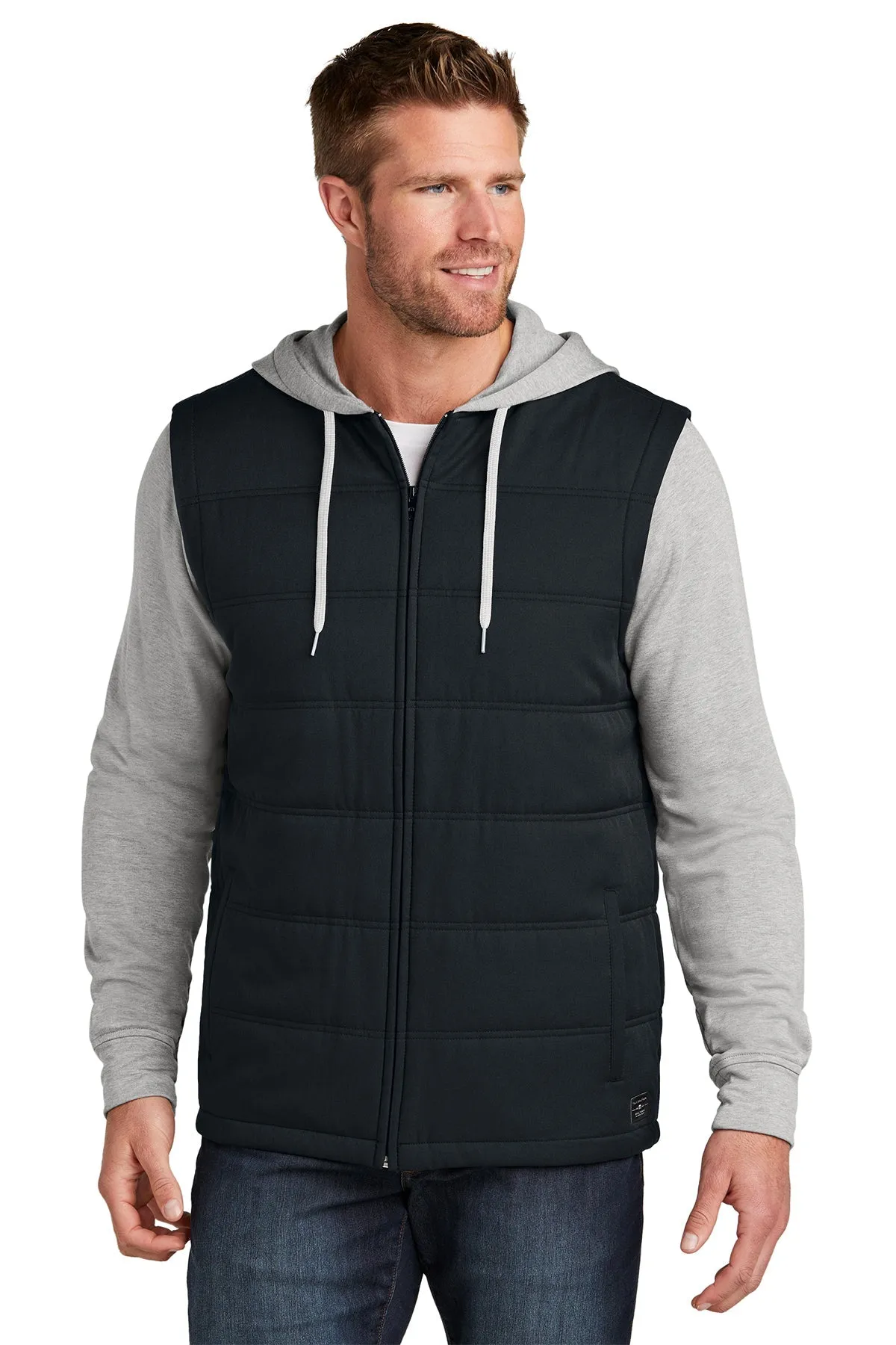 TravisMathew Tides Up Hooded Custom Jackets, Black/ Grey Heather