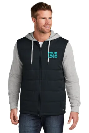 TravisMathew Tides Up Hooded Custom Jackets, Black/ Grey Heather