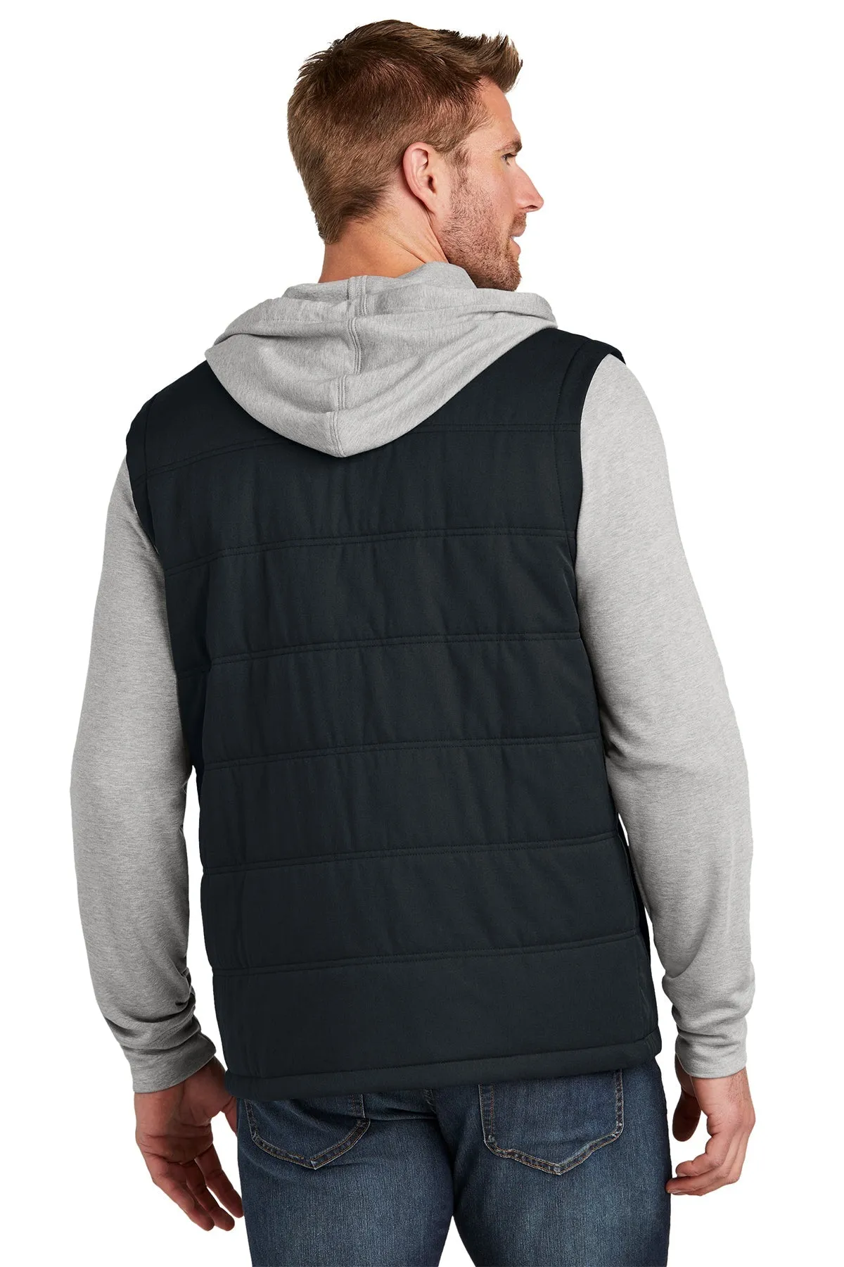 TravisMathew Tides Up Hooded Custom Jackets, Black/ Grey Heather