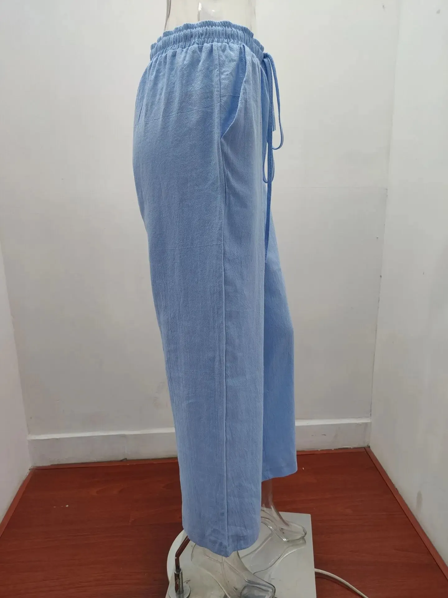 Trendy Loose-Fit Casual Cotton-Linen Pants for Women