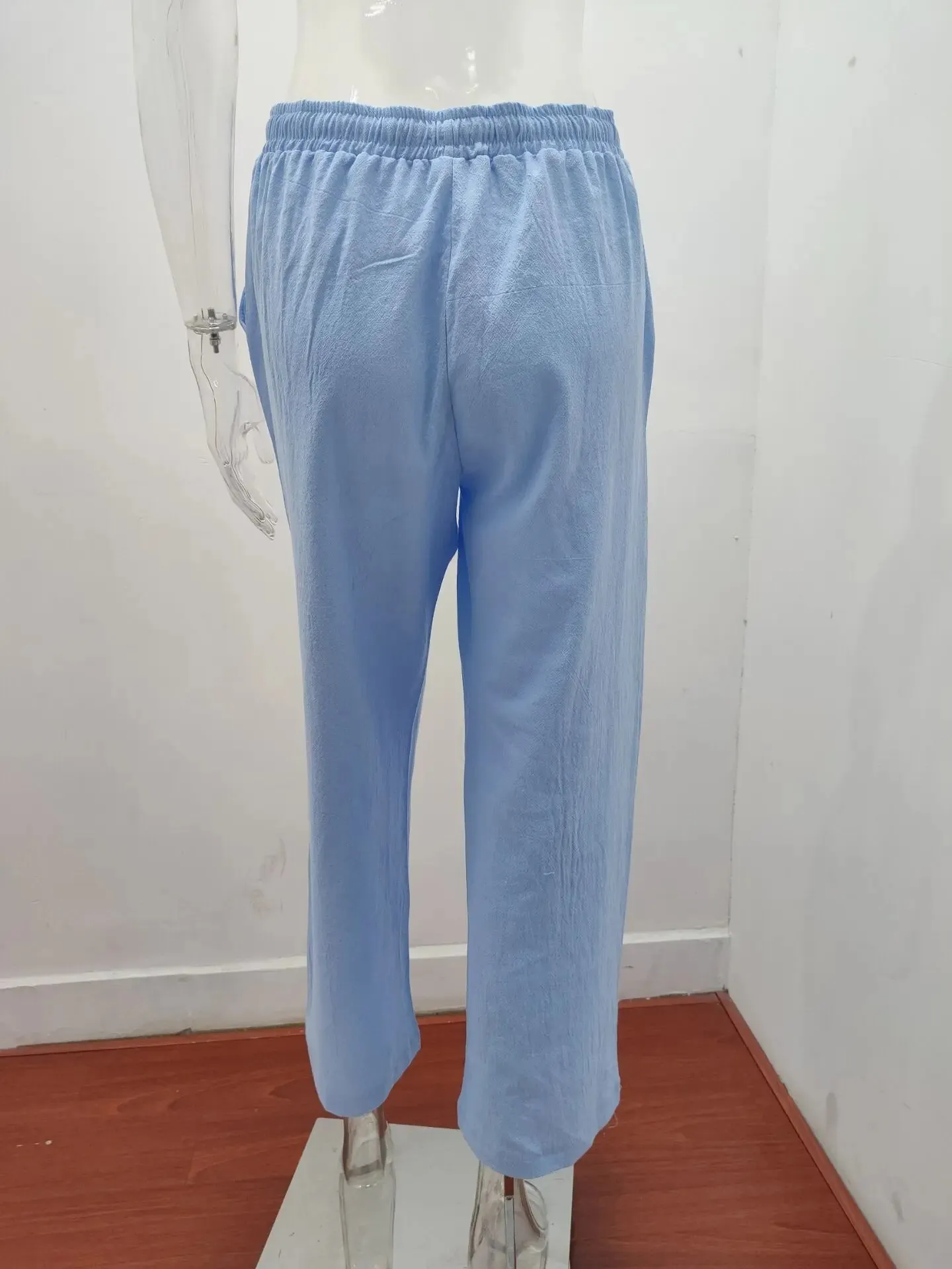 Trendy Loose-Fit Casual Cotton-Linen Pants for Women