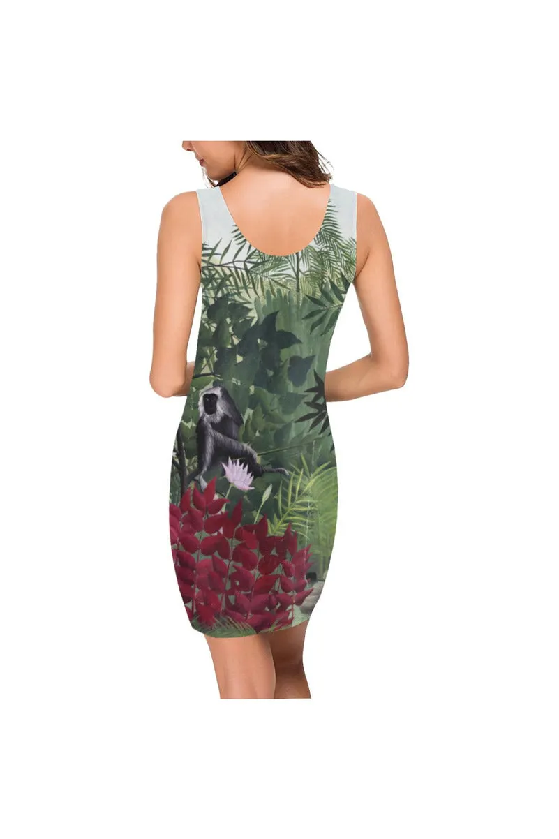 Tropical Forest with Monkeys - Rousseau Medea Vest Dress (Model D06)