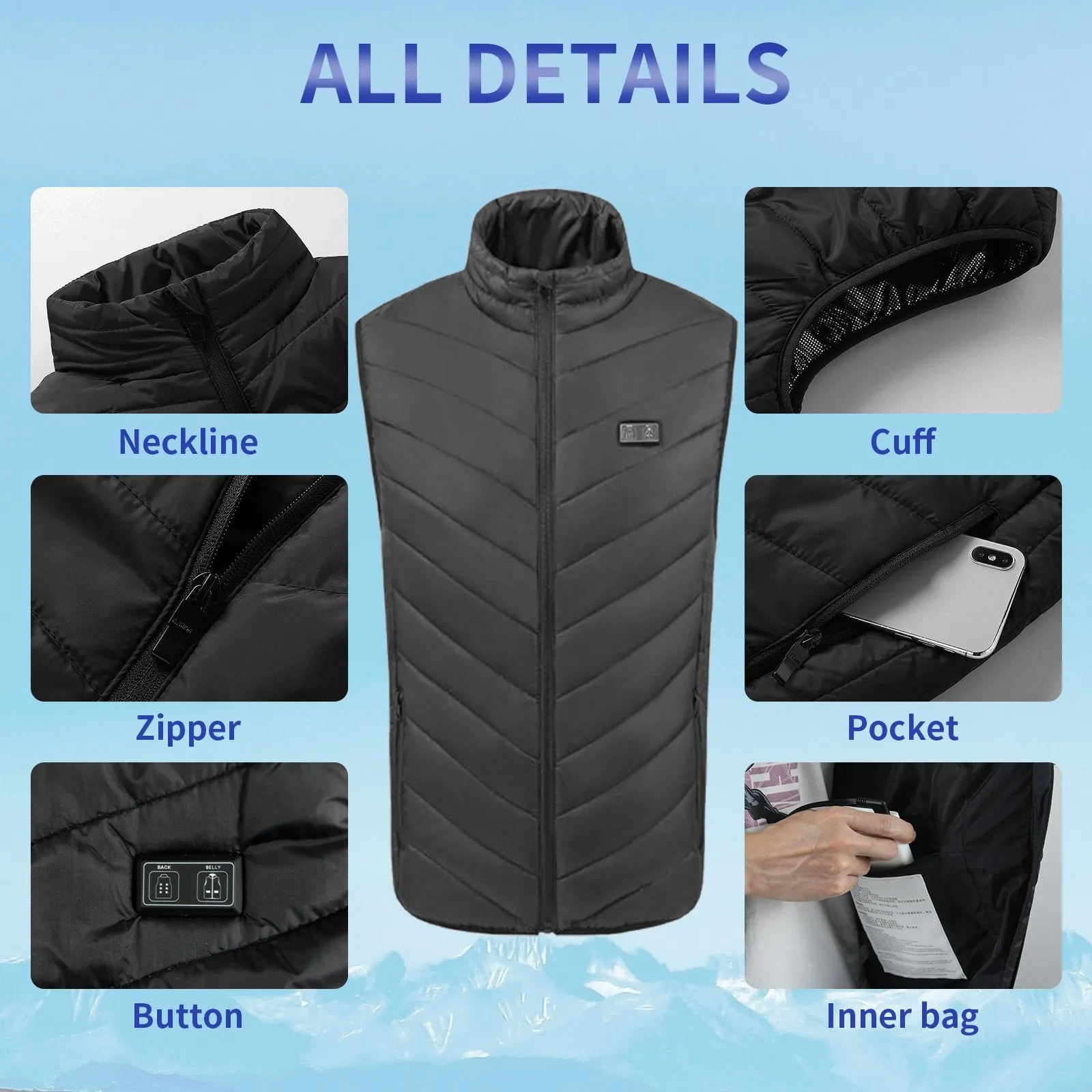 USB Heated Vest for Men