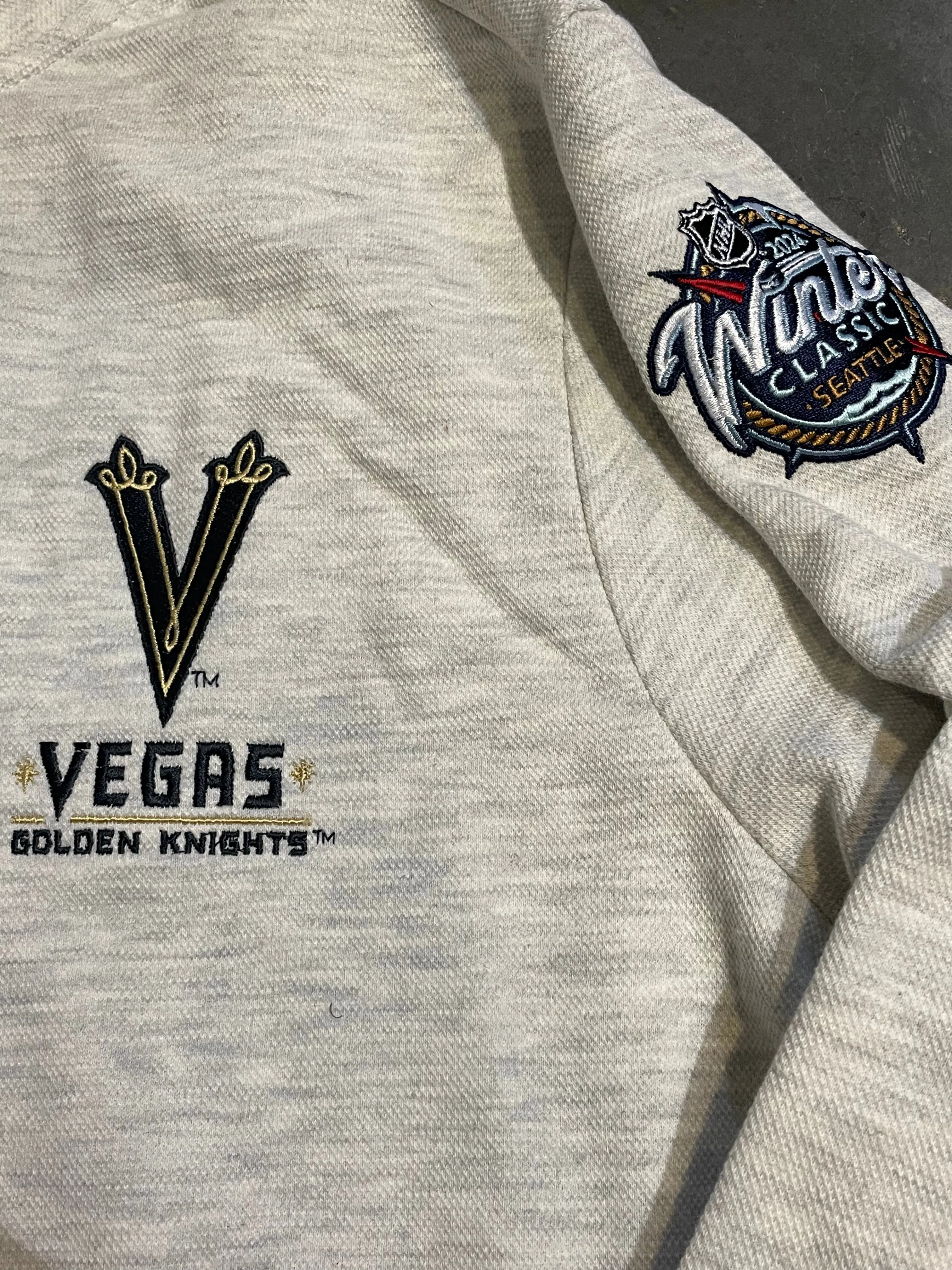 Vegas Golden Knights Gambit 1/4 Zip Winter Classic Pullover Jacket - Cream