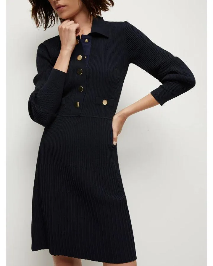 Veronica Beard Lauper Rib Knit  Dress