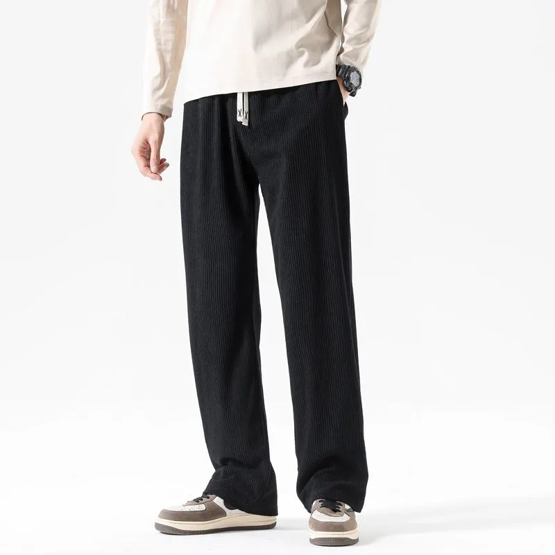 Versatile Straight Elasticity Elastic Waist Loose Fit Sweatpant