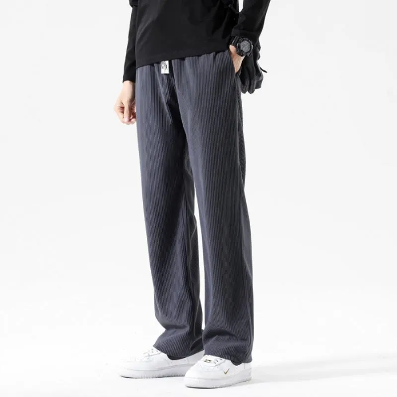 Versatile Straight Elasticity Elastic Waist Loose Fit Sweatpant