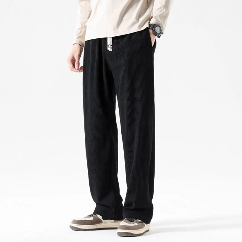 Versatile Straight Elasticity Elastic Waist Loose Fit Sweatpant