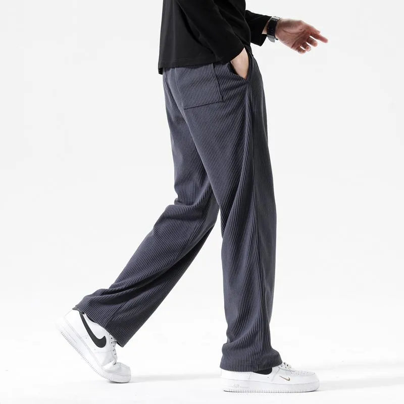 Versatile Straight Elasticity Elastic Waist Loose Fit Sweatpant