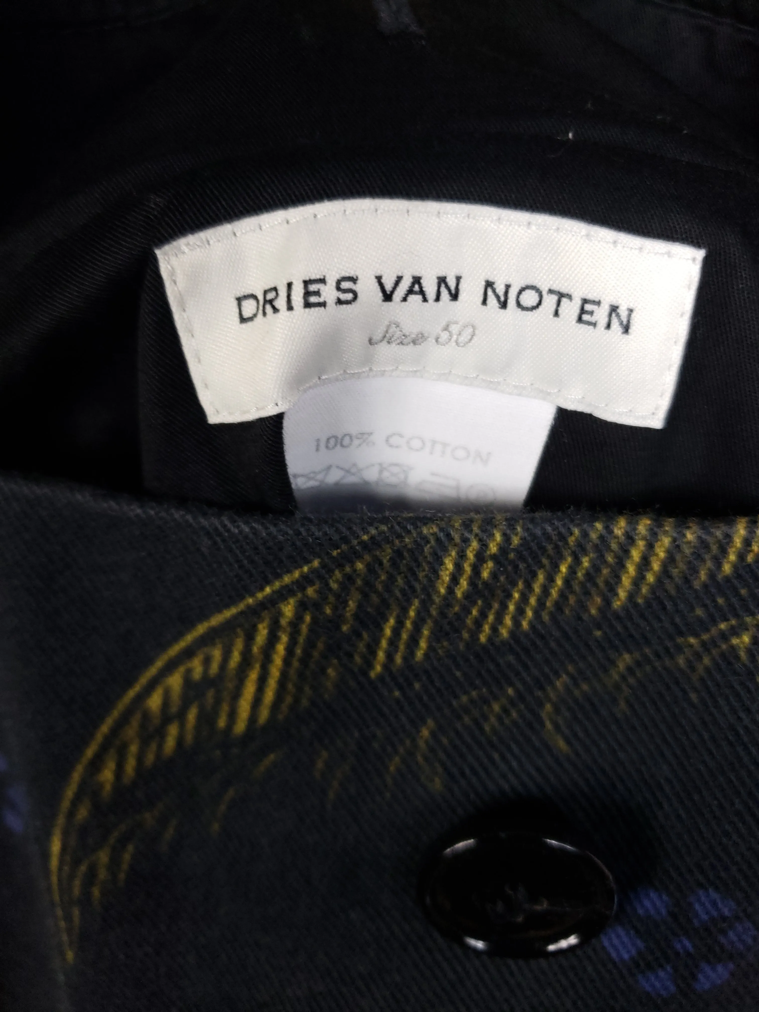 Vintage Dries Van Noten Mandarin Collar Button Up Jacket Size 50