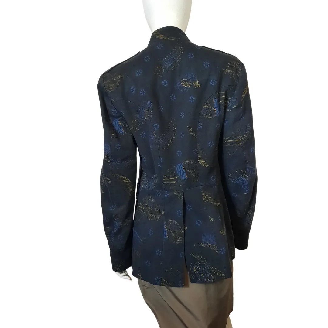 Vintage Dries Van Noten Mandarin Collar Button Up Jacket Size 50