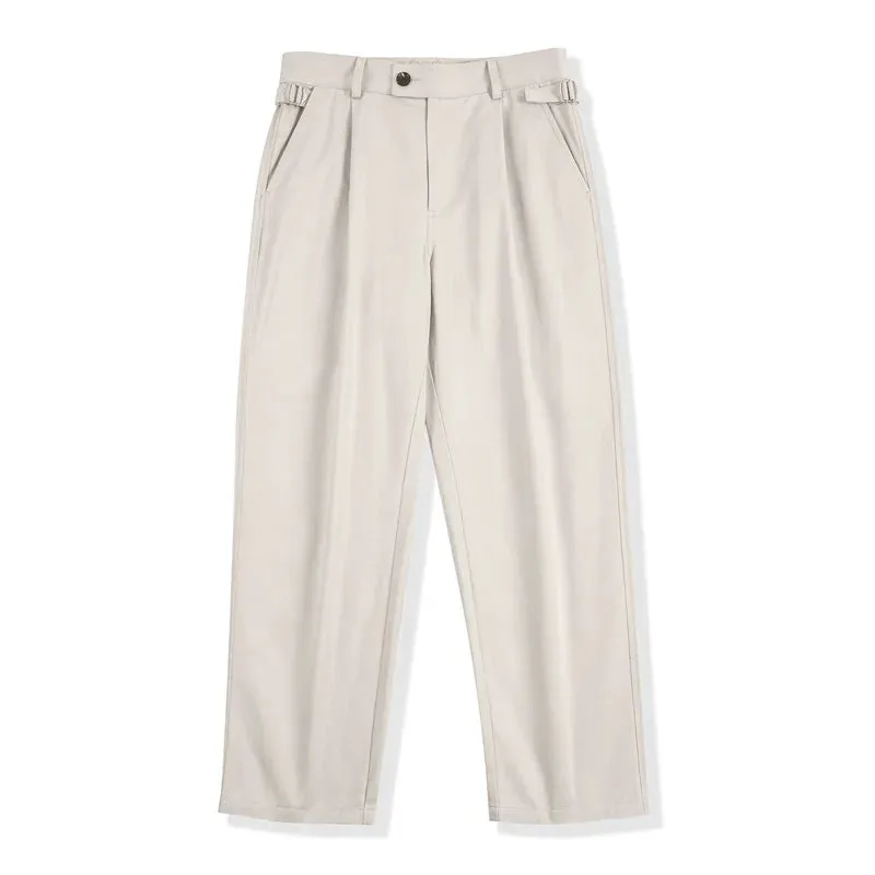 Vintage Gentleman Naples Pants - Casual Straight Wide Trousers